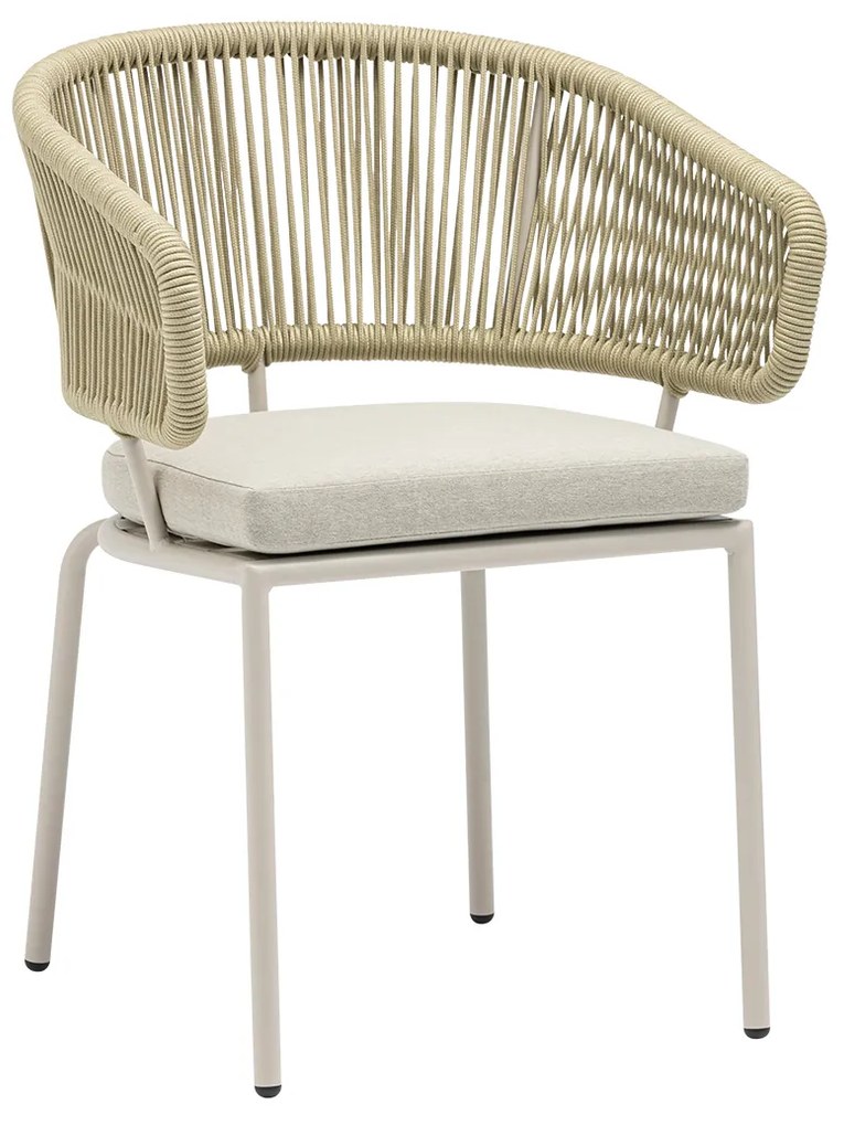 Nancy/P-Beige Armchair  metax-01-00-2683 διάστ.56.0000 x 57.0000 x 75.0000