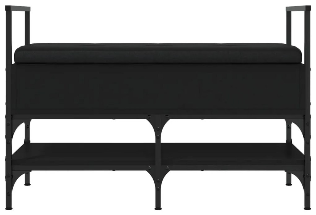 Παπουτσοθήκη Μαύρη 85,5x42x57,5 εκ. από Επεξεργασμένο Ξύλο - Μαύρο