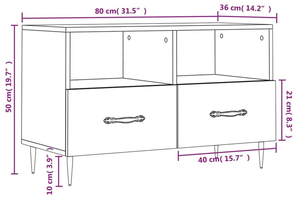 ΈΠΙΠΛΟ ΤΗΛΕΟΡΑΣΗΣ ΓΚΡΙ ΣΚΥΡΟΔΕΜΑΤΟΣ 80X36X50 ΕΚ. ΕΠΕΞΕΡΓ. ΞΥΛΟ 828952