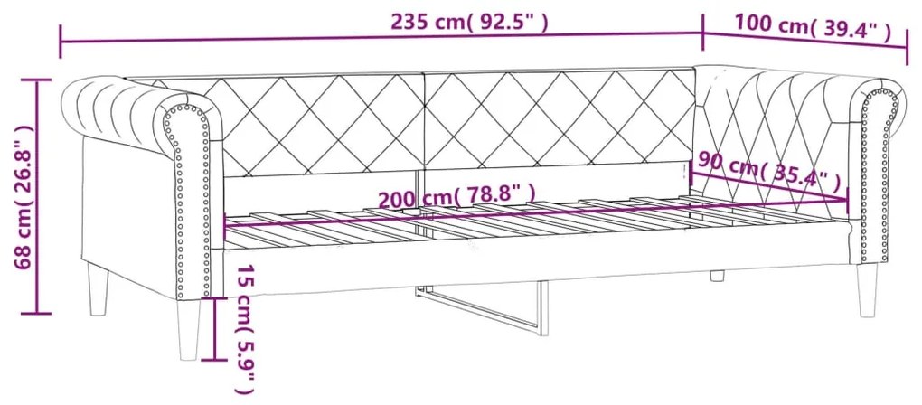 ΚΑΝΑΠΕΣ ΚΡΕΒΑΤΙ ΚΑΠΟΥΤΣΙΝΟ 90 X 200 ΕΚ. ΑΠΟ ΣΥΝΘΕΤΙΚΟ ΔΕΡΜΑ 354229