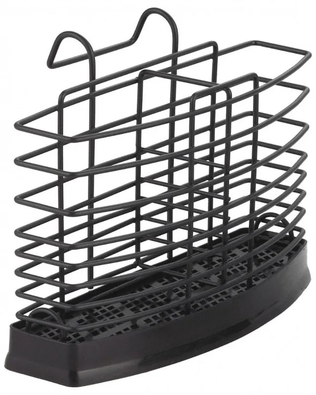 Στεγνωτήριο μαχαιροπήρουνων Rosberg R53003D, 20.7x9.5x15.2 cm, Μαύρο ματ