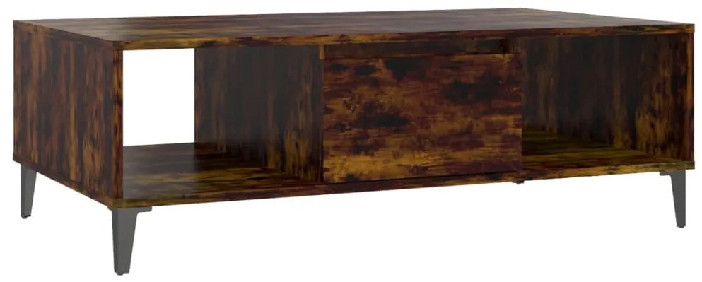 vidaXL Τραπεζάκι Σαλονιού Καπνιστή Δρυς 103,5x60x35 εκ από Επεξ. Ξύλο