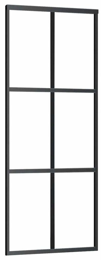 vidaXL Συρόμενη Πόρτα με Μηχανισμό 76x205 εκ. Γυαλί ESG & Αλουμίνιο