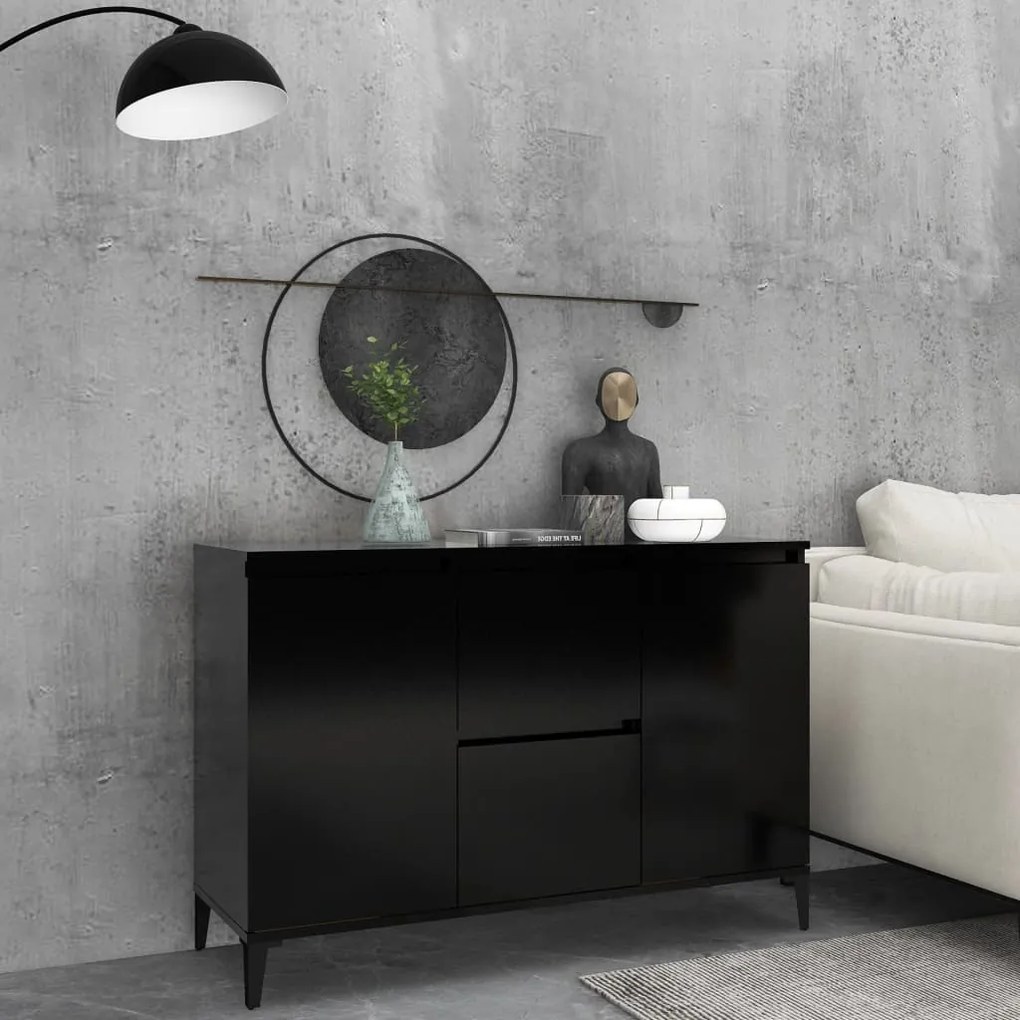 vidaXL Μπουφές Μαύρος 102 x 35 x 70 εκ. από Επεξεργασμένο Ξύλο