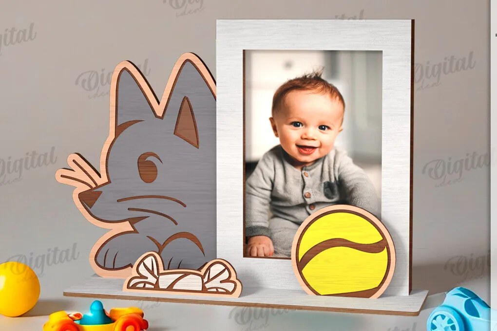 Intra απο ξύλο plywood 3mm-4mm πάχος 3D παιδική κορνίζα φωτογραφιών  Δίασταση 20x30 cm INTRAFABR-121593104