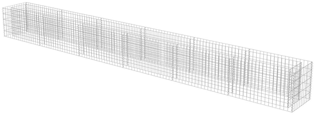 vidaXL Συρματοκιβώτιο-Γλάστρα Υπερυψωμένη 540x50x50 εκ. Γαλβ. Χάλυβας
