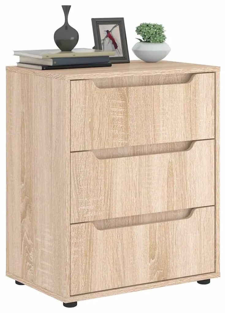 Sideboard VISNES Δρυς Sonoma 60x40x73 cm Ξύλο μηχανής - Καφέ