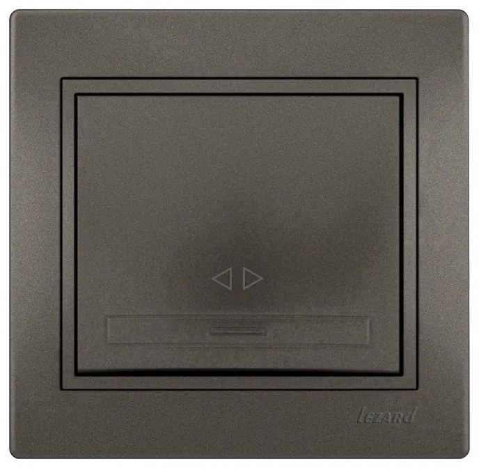 Lezard Διακόπτης Μεσαίος A/R Ανθρακί Mira (Πλήρης) 701.4141107