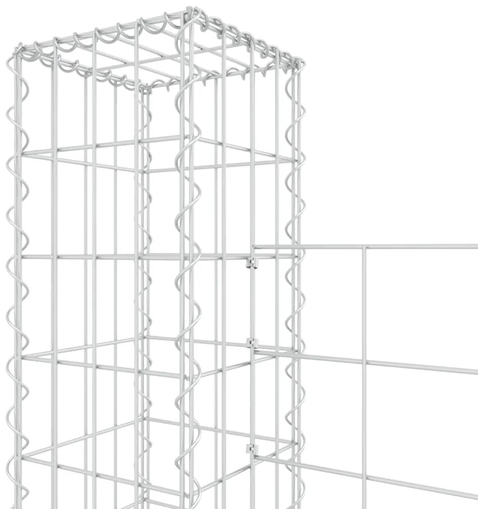 vidaXL Συρματοκιβώτια Στύλοι σε U Σχήμα 4 τεμ. 380x20x150 εκ Σιδερένια