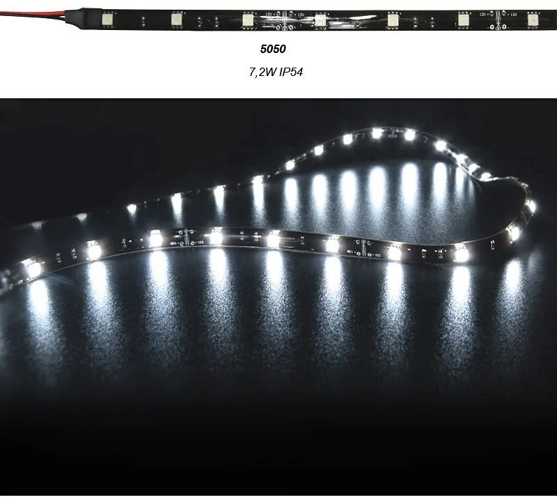 Adeleq Ταινία Led Μαύρη 5 Μέτρα 12Vdc 7.2W Και 30Led Ανά Μέτρο Ip54 Ψυχρό 30-340210