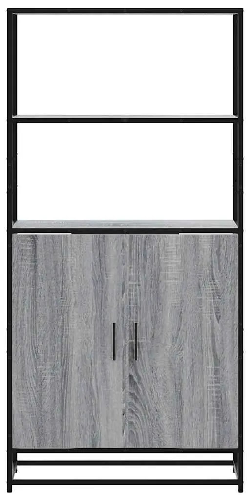 Highboard Grey Sonoma Κατασκευασμένο ξύλο και μέταλλο - Γκρι