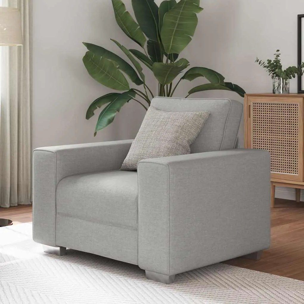 vidaXL Καναπές με μαξιλάρι Σκούρο γκρι 100 x 77 x 82 εκ ύφασμα