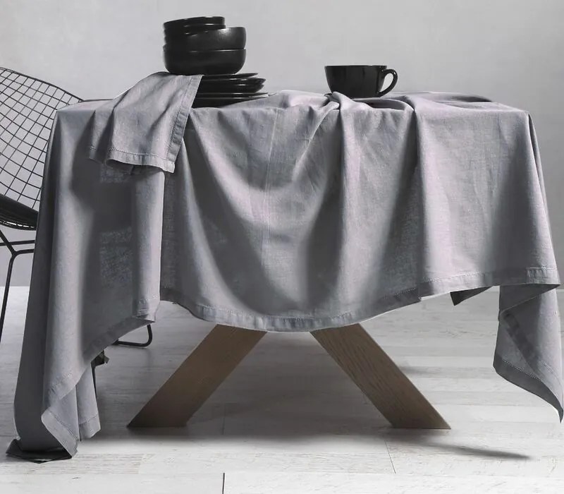 Τραπεζομάντηλο Cotton-Linen Silver 150x300 - Nef-Nef Homeware