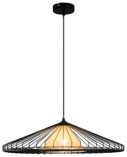 Κρεμαστό Φωτιστικό Οροφής 1xE27 Μαύρο Boho Mona 4306600 Viokef -4306600-Μαύρο 4306600