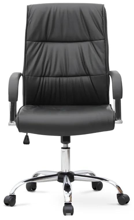 Καρέκλα γραφείου διευθυντική Matteo Megapap από τεχνόδερμα χρώμα μαύρο 60x66x105/115εκ. - Τεχνόδερμα - GP040-0005,1