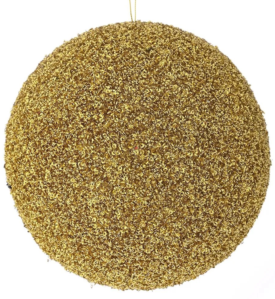Χριστουγεννιάτικη Μπάλα Polyfoam Χρυσή Glitter 20εκ. iliadis 83541
