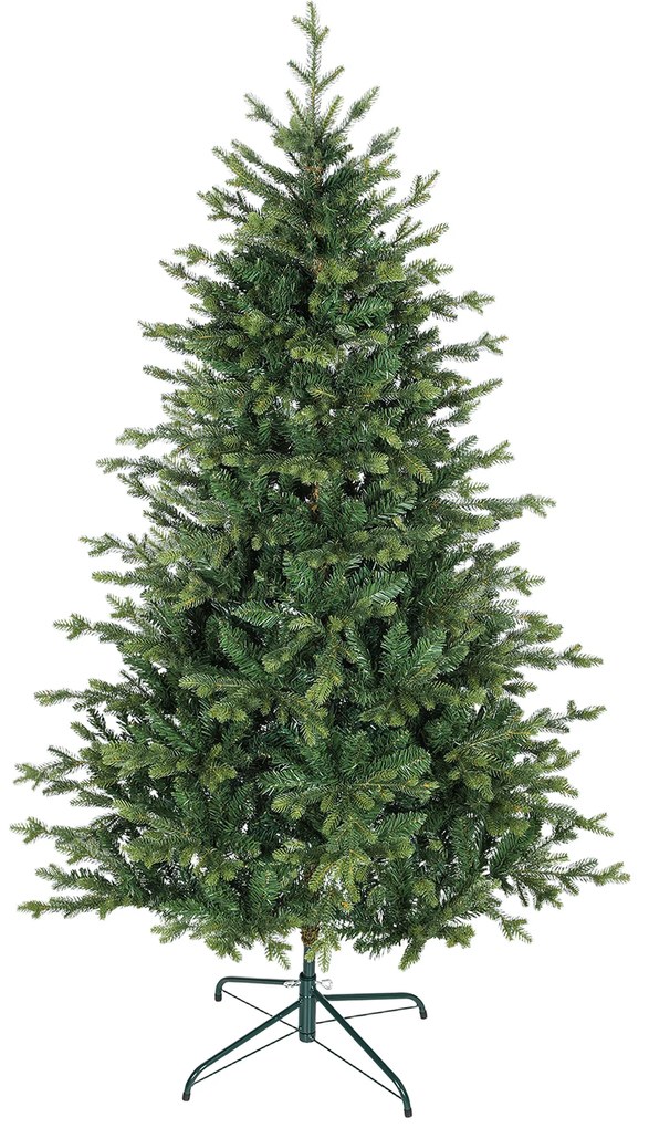 HOMCOM Τεχνητό Χριστουγεννιάτικο Δέντρο με Ρεαλιστικά Κλαδιά, Τεχνητό Ελατοδέντρο, Μεταλλική Βάση, Εύκολη Συναρμολόγηση, Πράσινο