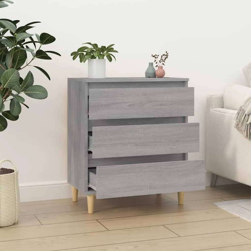 vidaXL Ντουλάπι Γκρι Sonoma 60x35x70 εκ. από Επεξεργασμένο Ξύλο