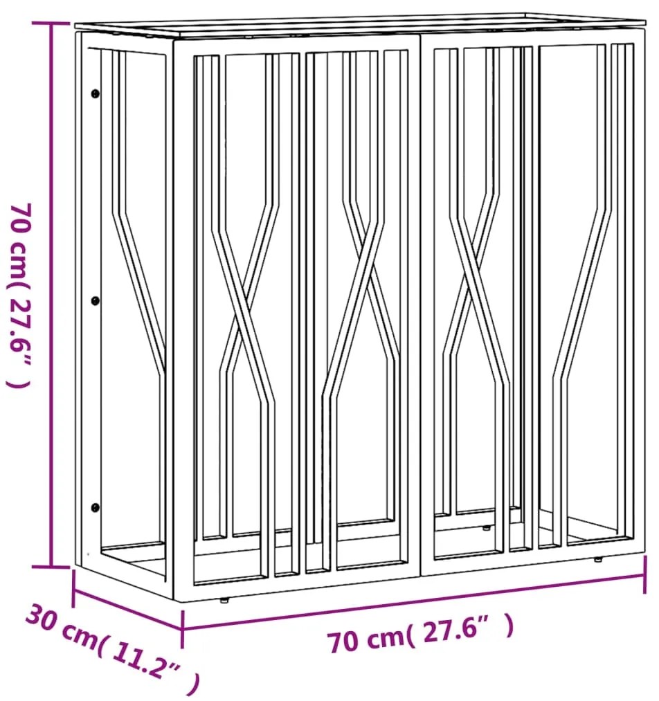 ΤΡΑΠΕΖΙ ΚΟΝΣΟΛΑ 70X30X70 ΕΚ. ΑΠΟ ΑΝΟΞΕΙΔΩΤΟ ΑΤΣΑΛΙ ΚΑΙ ΓΥΑΛΙ 350033