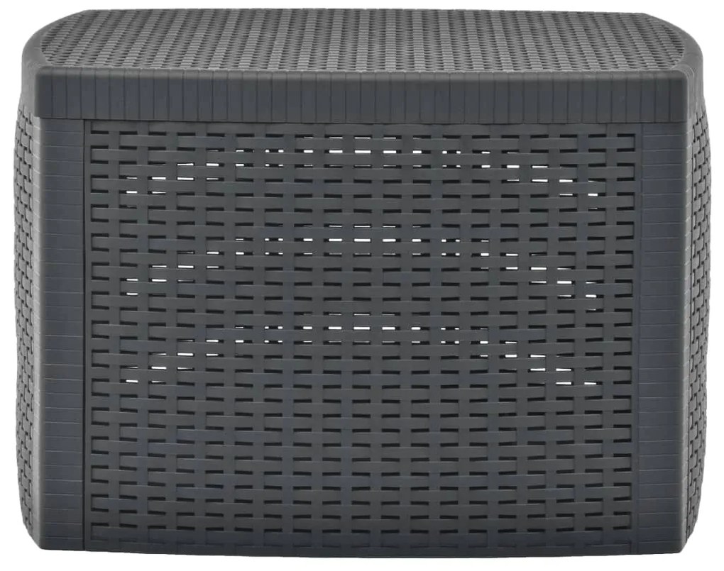 vidaXL Βοηθητικό Τραπέζι Ανθρακί 54 x 54 x 36,5 εκ. Πλαστικό