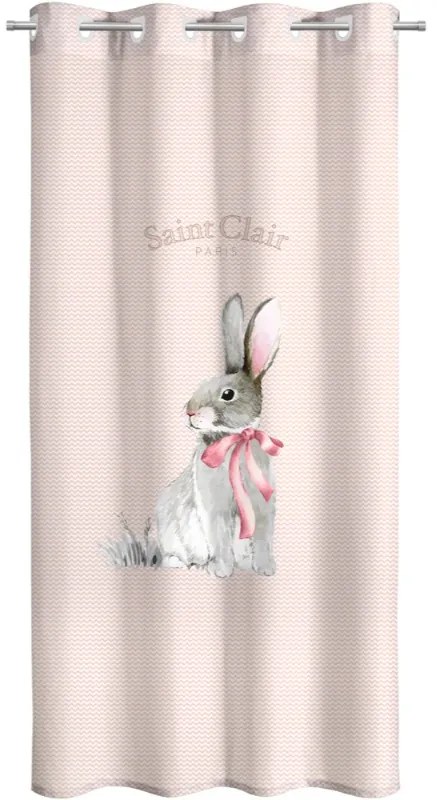 Παιδική Κουρτίνα Με Τρουκς Soft-Touch Lapin Pink 160x240 - Saint Clair