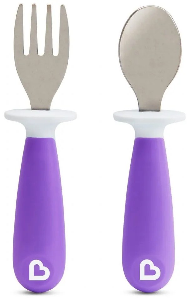 Μαχαιροπίρουνα Βρεφικά Raise Toddler (Σετ 2τμχ) Purple Munchkin 2 τμχ Plastic