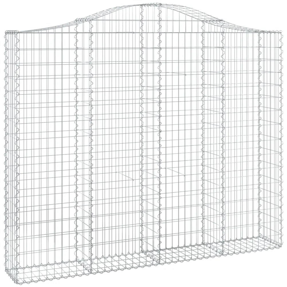 vidaXL Συρματοκιβώτια Τοξωτά 2 τεμ. 200x30x160/180 εκ. Γαλβαν. Ατσάλι