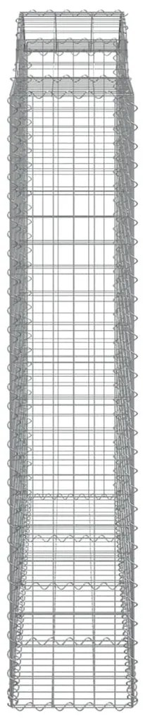 vidaXL Συρματοκιβώτια Τοξωτά 15 τεμ. 200x50x200/220 εκ. Γαλβαν. Ατσάλι
