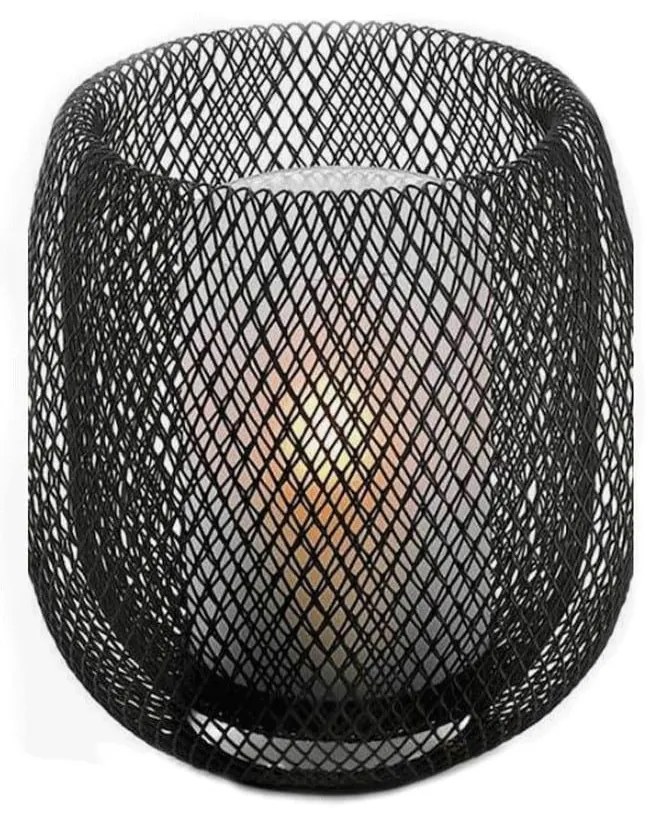 Φανάρι Mesh 153005 20,3x18cm Black Philippi Ατσάλι,Γυαλί