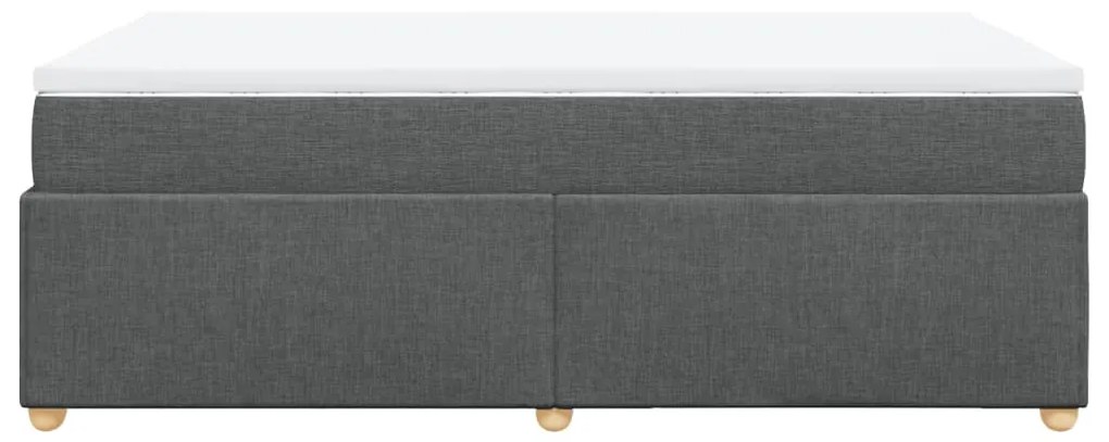 ΚΡΕΒΑΤΙ BOXSPRING ΜΕ ΣΤΡΩΜΑ ΣΚΟΥΡΟ ΓΚΡΙ 120X190 ΕΚ ΥΦΑΣΜΑΤΙΝΟ 3285360