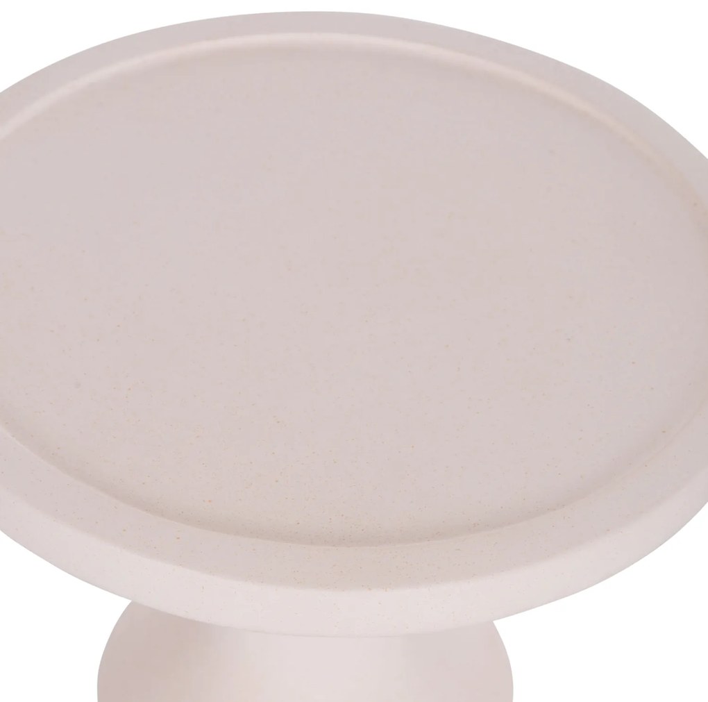 ΒΟΗΘΗΤΙΚΟ ΤΡΑΠΕΖΙ TRED(T) HM18169.02 FIBER CEMENT ΛΕΥΚΟ-ΦΥΣΙΚΟ RATTAN--Φ40x61Υεκ.