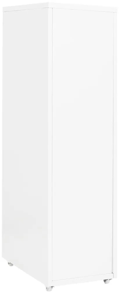 vidaXL Αρχειοθήκη Φορητή Λευκή 28 x 41 x 109 εκ. Μεταλλική