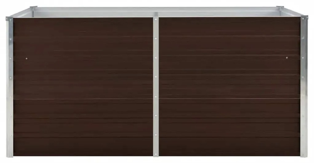 vidaXL Ζαρντινιέρα Ψηλή Καφέ 160 x 80 x 77 εκ. από Γαλβανισμένο Χάλυβα