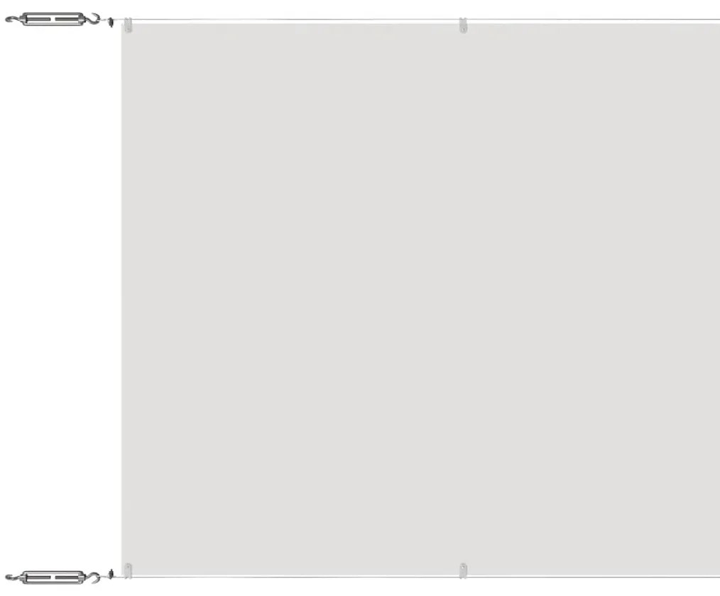 vidaXL Τέντα Κάθετη Λευκή 60 x 1200 εκ. από Ύφασμα Oxford