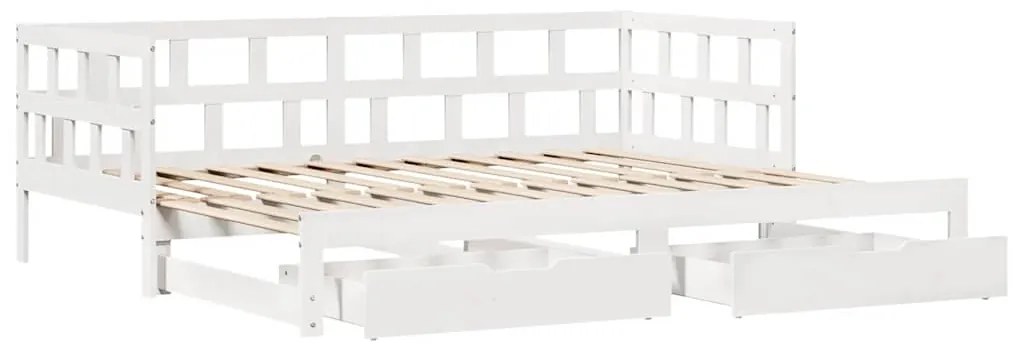 vidaXL Καναπές Κρεβάτι Συρόμενος Χωρίς Στρώμα 90x190 εκ. &amp; Συρτάρια