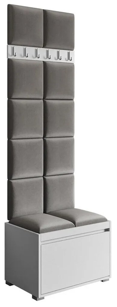 Σετ διαδρόμου Trenton 131, 207x65x34cm, 25 kg, Ταπισερί, Πλαστικοποιημένη μοριοσανίδα, Τοίχου, Εντοιχισμένη | Epipla1.gr