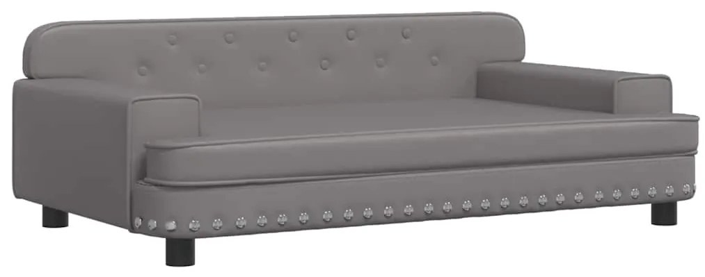 vidaXL Καναπές Παιδικός Γκρι 90 x 53 x 30 εκ. από Συνθετικό Δέρμα