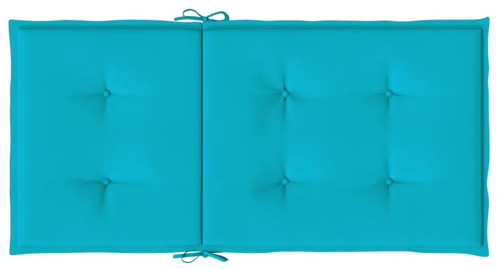 vidaXL Μαξιλάρια Καρέκλας με Πλάτη 4 τεμ. Τιρκουάζ Υφασμάτινα