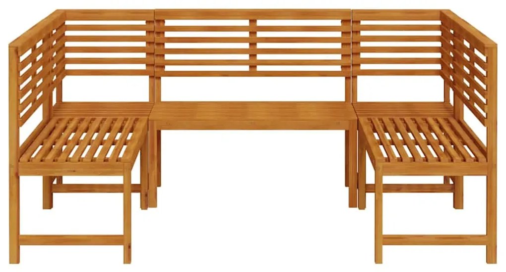 vidaXL Σετ Παγκάκι Κήπου 5 pcs Καφέ Μασίφ ξύλο ακακίας