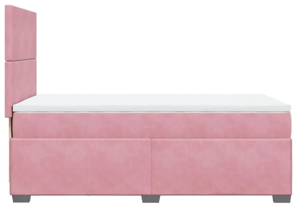 ΚΡΕΒΑΤΙ BOXSPRING ΜΕ ΣΤΡΩΜΑ ΡΟΖ 90X200 ΕΚ. ΒΕΛΟΥΔΙΝΟ 3293109