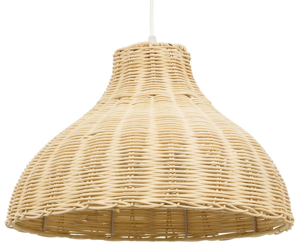 00724 GloboStar® GLOBOSTAR® MAYOTTE 00724 Boho Κρεμαστό Φωτιστικό Οροφής με Ντουί 1 x E27 AC 220-240V IP20 - Μπεζ - Μ40 x Π40 x Υ28cm