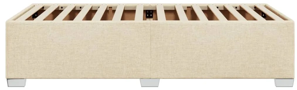 vidaXL Πλαίσιο κρεβατιού χωρίς στρώμα Κρέμα 80x200 cm Ύφασμα