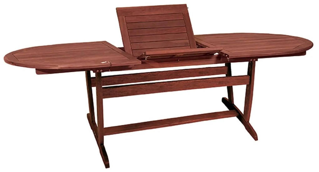 Τραπέζι Οβάλ T5301MOR OVAL Brown Red 100X240X75cm