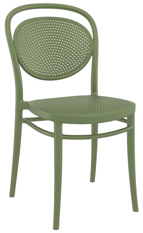 Καρέκλα Στοιβαζόμενη MARCEL Olive Green PP 45x52x85cm