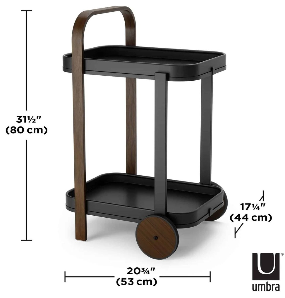 Βοηθητικό τραπεζάκι τρόλει 80Χ52Χ46 Umbra bellwood blk