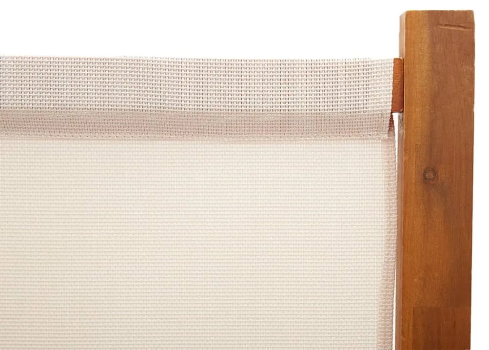 vidaXL Διαχωριστικό Δωματίου με 6 Πάνελ Λευκό Κρεμ 420 x 180 εκ.