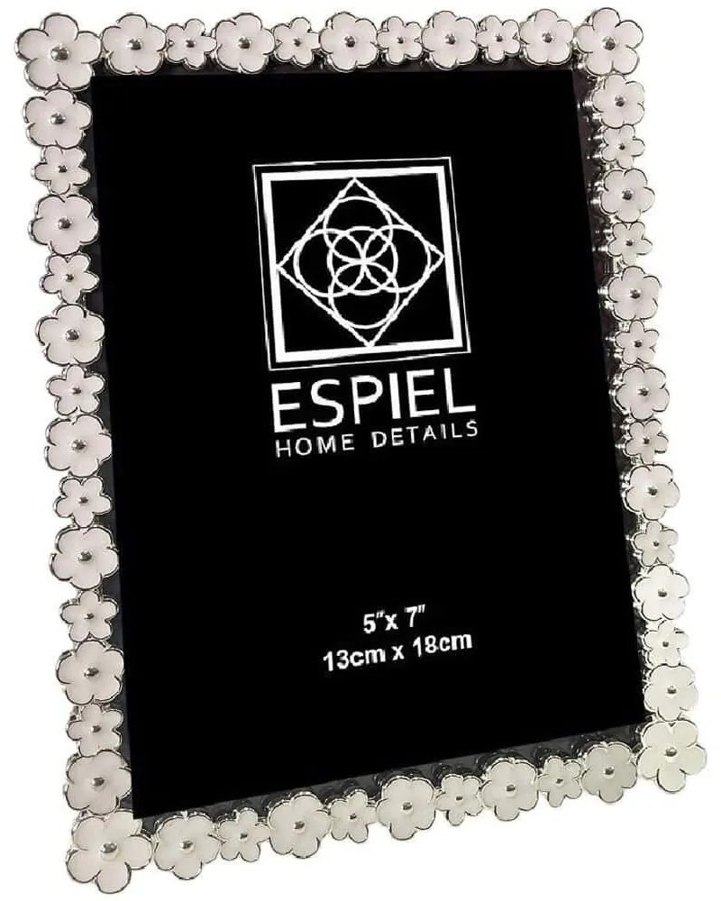 Κορνίζα FAM758 20x25cm Silver-White Espiel Aluminium