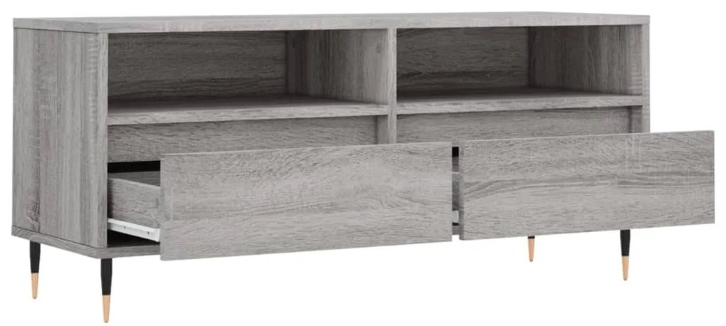 vidaXL Έπιπλο Τηλεόρασης Γκρι Sonoma 100x34,5x44,5 εκ. Επεξεργ. Ξύλο