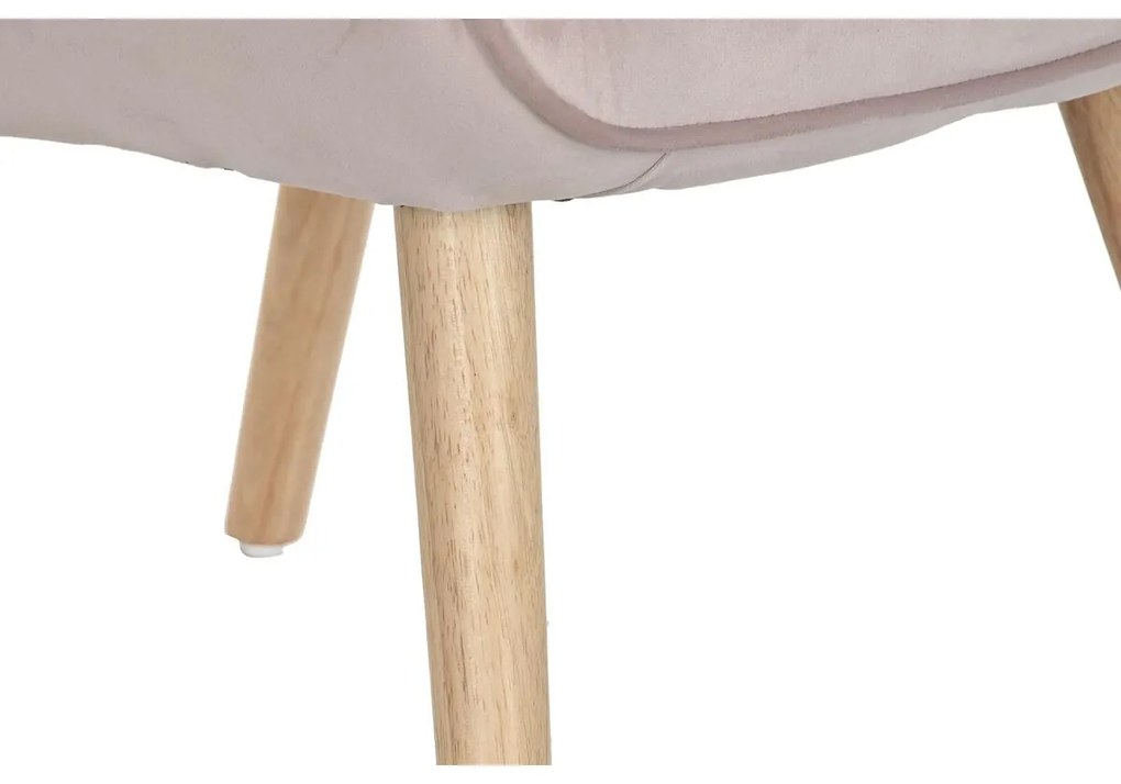 Κάθισμα DKD Home Decor Ροζ πολυεστέρας Ξύλο 67 x 69 x 96 cm 75 x 69 x 96 cm