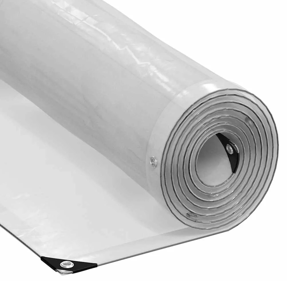 vidaXL Σαφής μουσαμάς με οπές 10x12 m Πολυαιθυλένιο